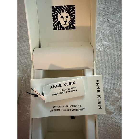 Anne Klein Womens Watch Silver Tone Mesh Bracelet MOP Dial Swarovski Crystals main image 5